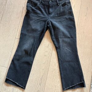 CABI HI-Low Cropped Women's Black Jeans size 10